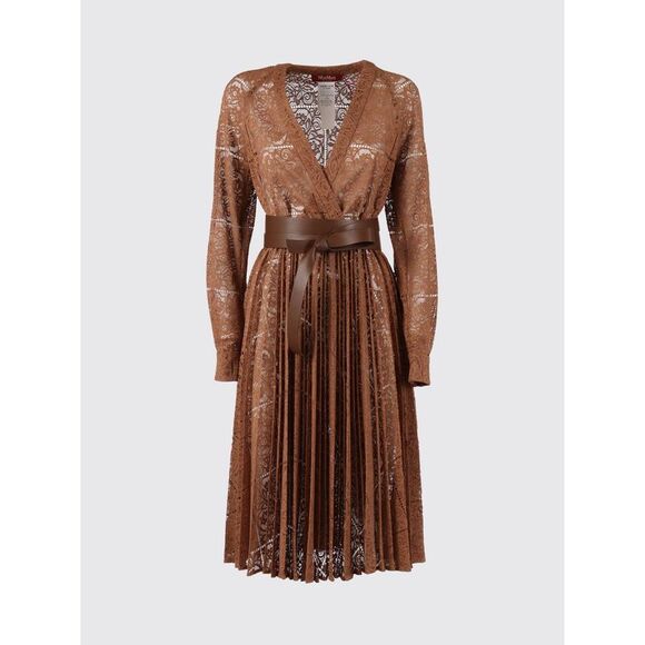 Max Mara Studio Dress Woman Brown